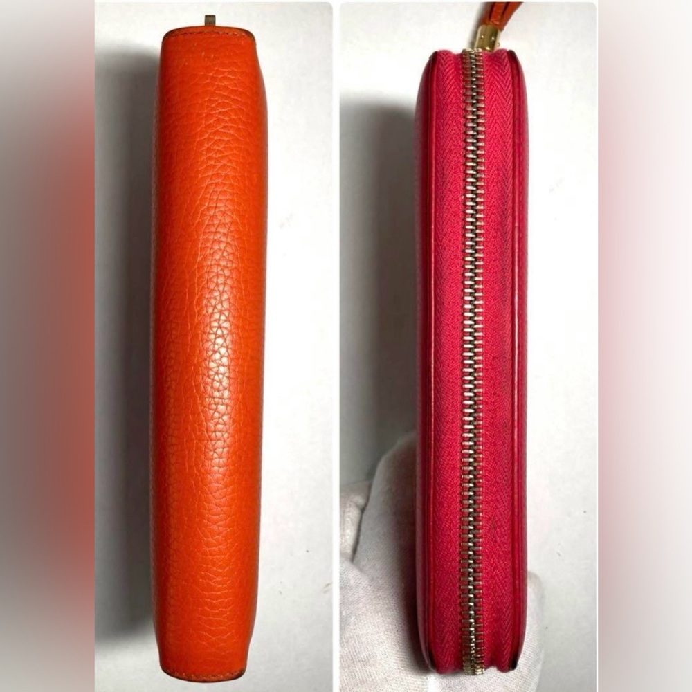 Gucci Vibrant Red and Orange Leather Wallet - Picture 6 of 12